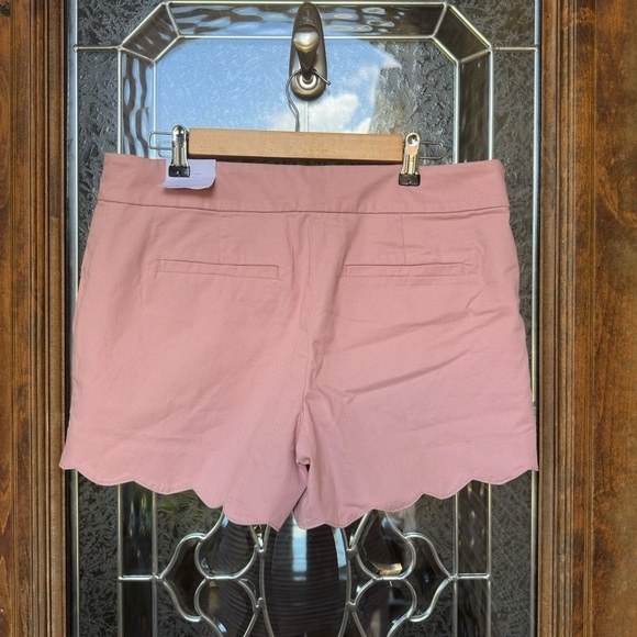 LOFT High Waist Pink Scalloped Shorts - Picture 5 of 9